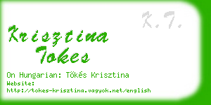 krisztina tokes business card