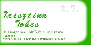 krisztina tokes business card